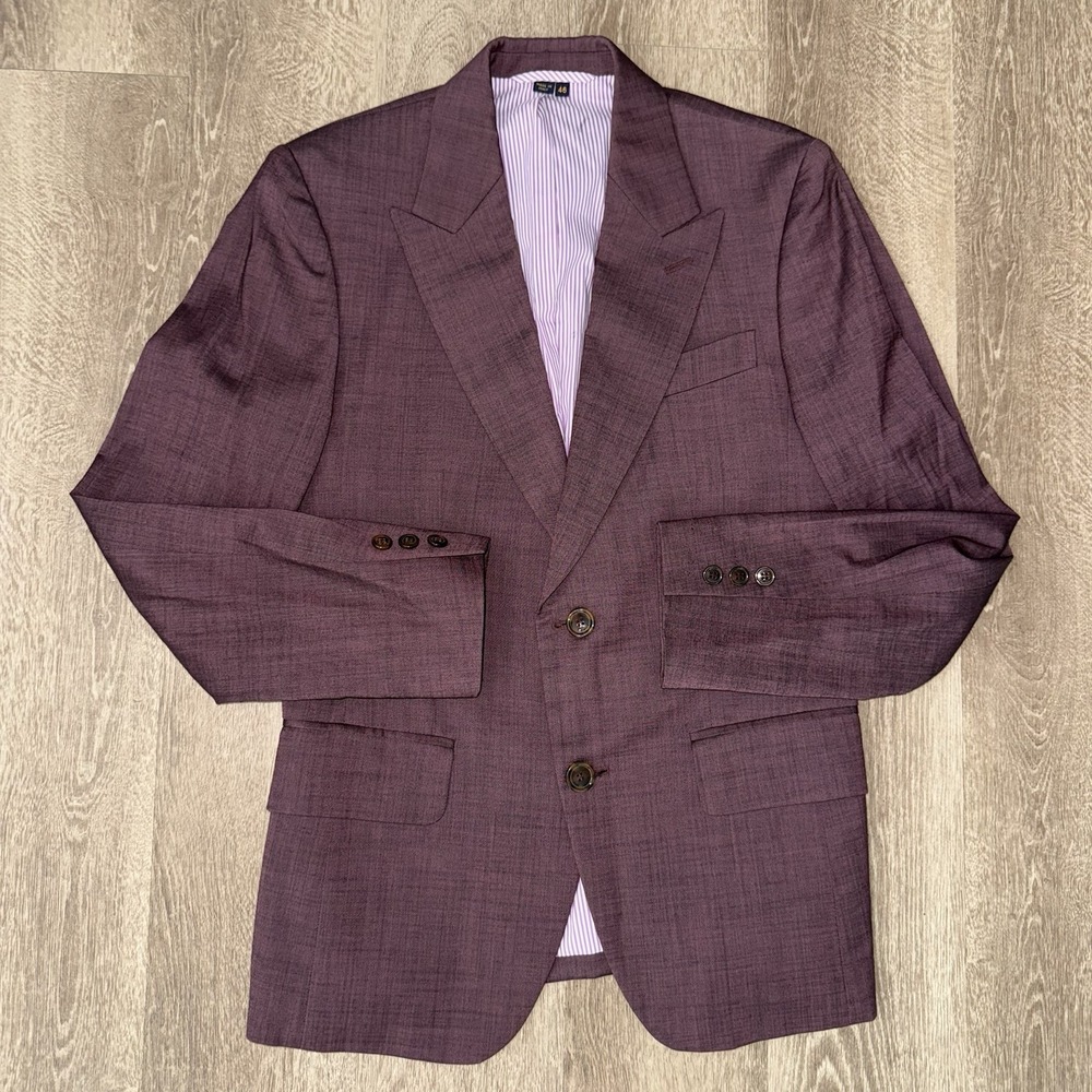 Vivienne Westwood Peak Lapel Blazer Men's 36R Slim Red Burgundy Two Button Italy